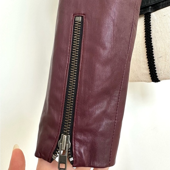 Walter Baker Vikki Two Toned Motorcycle Leather Jacket - Picture 10 of 16